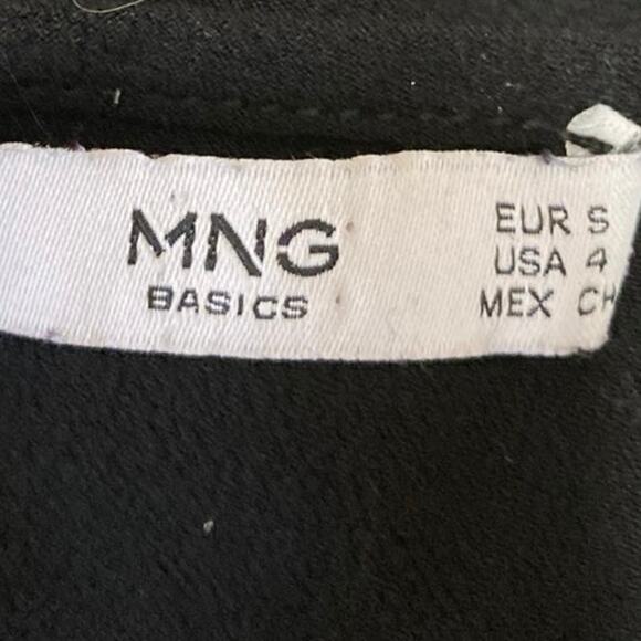 MNG Mango Women's Black Sleeveless Cami Camisole Mini Tank Slip Dress Size 4 - Picture 3 of 4